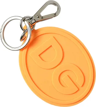 Dolce & Gabbana Womens Dg Keychain Silicone Model - Orange Brass - One Size