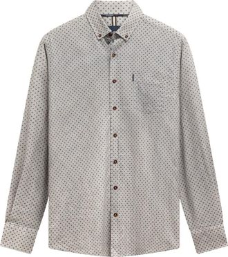 State of Art Regular Fit Casual Shirt - Heren - Casual Overhemden - Bruin - M - Katoen - Overhemden