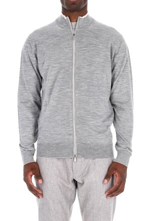 Eleventy Wool-Silk Full-Zip Sweater