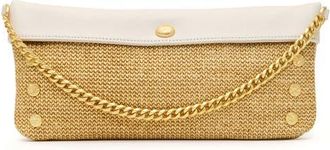 Hammitt Invitation Clutch in Calla Lily White Raffia/Gold at Nordstrom