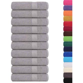 vidaXL Asciugamani Doccia 10 pz Grigio 70x140 cm 360 g/m&sup2; 100% Cotone - Vidaxl