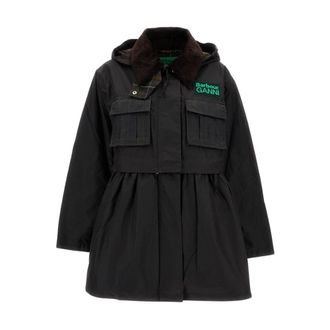 Barbour Peplum Waxed Jacket - female - Barbour - Winter Jackets - Black - XS - Jackets