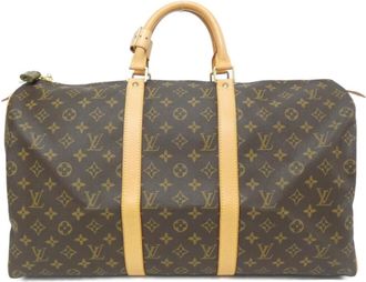 Louis Vuitton Marron Coated Canvas Boston Bag (Pre-Owned)