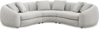 Castlery Fable Sectional Sofa Customized, Performance Fleece, Medium Grey, Spill Resistant, Ultra Deep Seats for Castlery