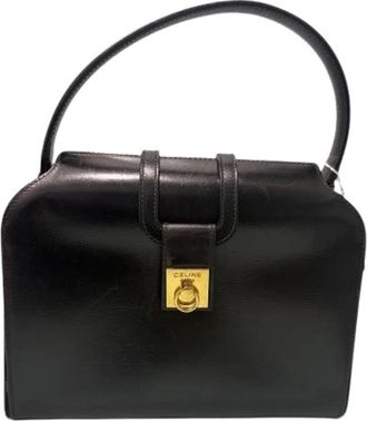 Celine Pre-owned Calf Leather Handbag - Dames - Vintage Handtas - Zwart - ONE Size - Leer - Vintage