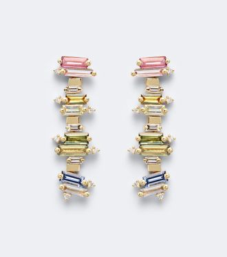 Suzanne Kalan Orecchini in oro 18kt con zaffiri e diamanti