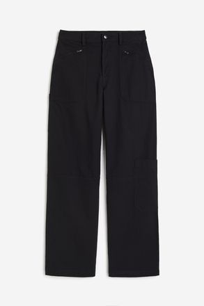 H&M Cargohose aus Twill - Schwarz