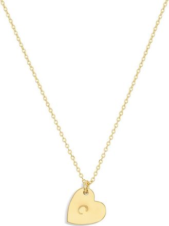 Set & Stones Sophia Initial Heart Pendant Necklace in Gold/c at Nordstrom