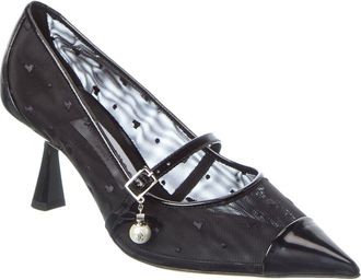 Jimmy Choo London Aren 65 Heart Mesh & Leather Pump