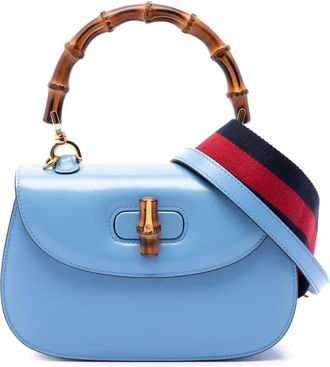 Gucci Pre-owned Gucci Small Calfskin Web Bamboo 1947 Top Handle Bag Ladies ASDSUURO0ZMR38JQ