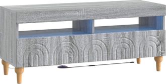 vidaXL Mueble De Tv Led Sonoma Gris Madera De Ingenier&iacute;a Vidaxl