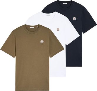 Moncler Logo Cotton T-shirt - set of Three - Multicoloured 1 - Xxxl