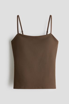 H&M Cooling Tr&auml;gertop mit Vierwegestretch in Slim Fit - Mittelbraun