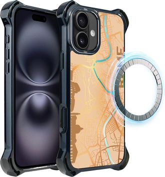 OEM Funda Ibizu Dropguard Ultra Para Iphone 16 Plus Con Magsafe, Mapas Del Mundo, Roma