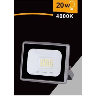 Trade Shop Trade Shop - Faretto Led Faro 20 W 1800 Lm Ip65 Grigio Luce Calda Fredda Naturale Ek02-20w-g