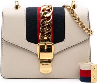 Gucci Pre-owned Womens Sylvie Shoulder Bag - Ivory Leather - One Size