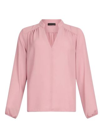 Liu Jo Blouse met hoge ronde hals en en V-hals - Roze