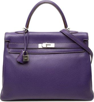 Herm&egrave;s Pre-owned Hermes Clemence Kelly II Retourne 35 Satchel Ladies FFJR9KTGX1Z13MIO