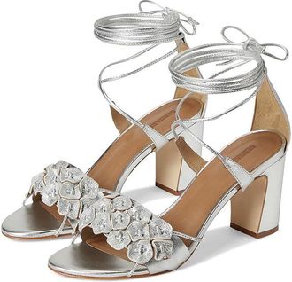 Bernardo Ieda Floral Womens Sandals Silver : 8.5 M, Leather