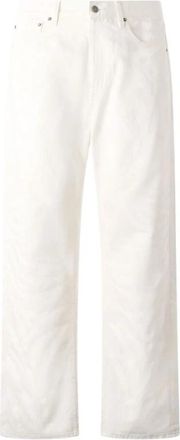 Roberto Cavalli Zebra Print Five-Pocket Broek - Heren - Straight fit broeken - Wit - W31 - Katoen - Broeken