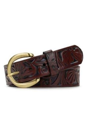 Patricia Nash Baveno Leather Belt in British Tan at Nordstrom Rack, Size Medium
