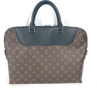 Louis Vuitton Black Brown Monogram Handbag Shoulder Bag Tote Bag (Pre-Owned)