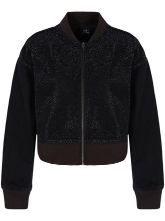 A|X Armani Exchange Giacca con strass - Nero