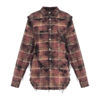 R13 Shirts, female, Multicolor, Size: 2XS Vintage Effect Shirt