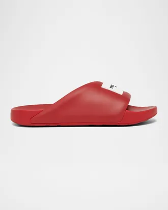 Givenchy Men & apos;s Label Slide Flat Rubber Sandals