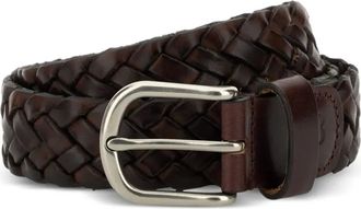 Boggi Milano Cintura in pelle intrecciata - Marrone