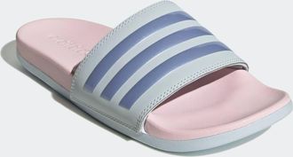 adidas Badesandale ADIDAS SPORTSWEAR COMFORT ADILETTE, Damen, Gr. 40,5, transparent (halo blau, blau spark metallic, clear pink), Synthetik, Schuhe Badesanda
