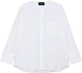 Simone Rocha Camicia con colletto alla coreana - Bianco