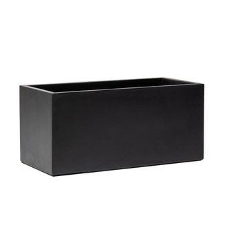 PRIMROSE 80cm Terracotta Fibre Dark Grey Trough Planter