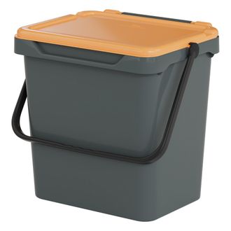 Dmora Papelera De Polipropileno Para Recolecci&oacute;n Separada, Contenedor De Residuos 30l, 100% Made In Italy, 40x31h39 Cm, Amarillo, Con Embalaje Reforzado - D