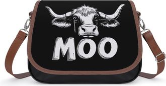 Generic Moo, I Am A Cow Womens Crossbody Bag Fashion Shoulder Handbags Message Tote Bag with Adjustable Strap