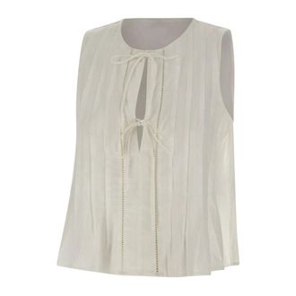 HUGO BOSS Hugo, Sleeveless Tops, female, White, Size: 2XL Ilenna Top