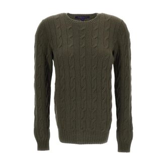 Ralph Lauren Truien & Vesten, Dames, Groen, XS, Kasjmier, Pullover van kasjmier met kabels