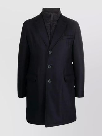 Herno durable long sleeve coat with notched lapels
