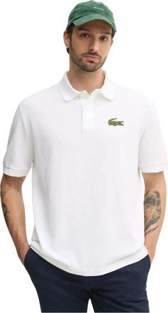 Lacoste Loose Fit L.12.12 Piqu&eacute; Badge Polo - Heren - Polos - Wit - 2XS - Katoen - Tops