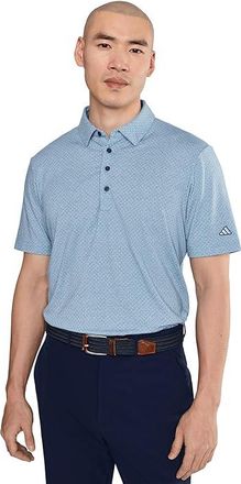 adidas Golf Ultimate365+ Go-To Print Polo Shirt Mens Clothing Dusky Petrol/Crystal Sky : 2XL, Cotton/Elastane/Synthetic
