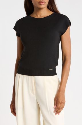Elie Tahari Extended Sleeve Crewneck Sweater in Black at Nordstrom Rack, Size X-Small