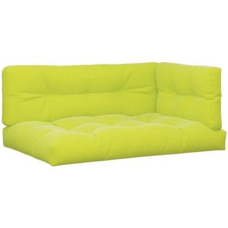 vidaXL Cojines Para Sof&aacute; De Palets 3 Unidades Tela Verde Claro Vidaxl