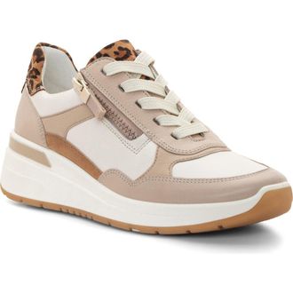 Ara Gardenia Wedge Sneaker in Shell/Cream/Sand/Biscuit at Nordstrom, Size 6.5