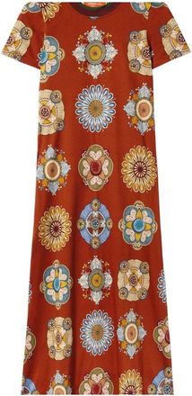 La DoubleJ Sportieve Swing Jurk - Dames - Casual kleedjes - Rood - M - Katoen - Kleedjes