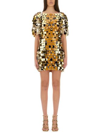 Paco Rabanne Sparkle Discs Mini Dress