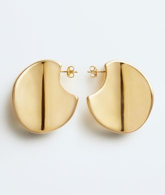Bottega Veneta Large Disc Earrings - Yellow - Woman - U