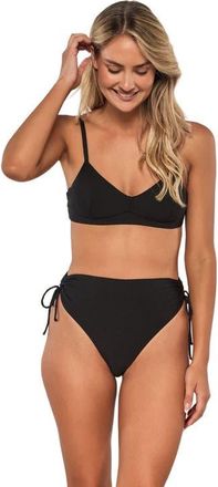 Swim Systems Malia High Waist Bikini Swim Bottoms in Black at Nordstrom, Size X-Small