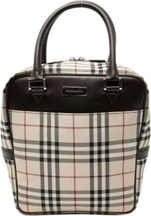 Burberry Pre-owned Handbags, female, Beige, Size: ONE SIZE Pre-owned Vintage Canvas Handbag