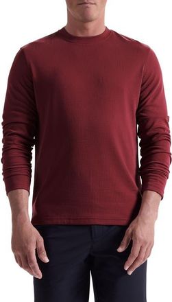 Bugatchi Orion Ottoman Long Sleeve T-Shirt in Bordeaux at Nordstrom, Size Xx-Large