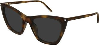 Saint Laurent SL 214 Kate Thin - unisex - Zonnebrillen - Bruin - 55 MM - Accessoires